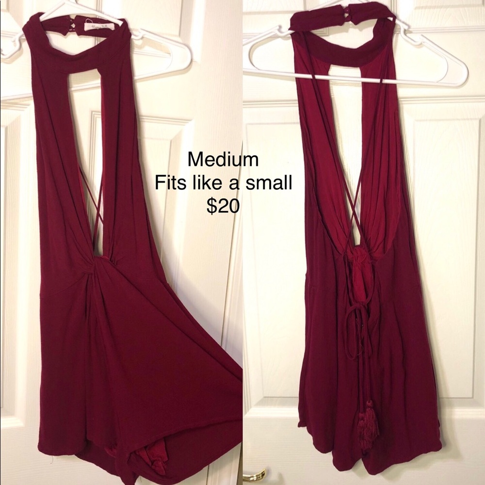 Burgundy romper